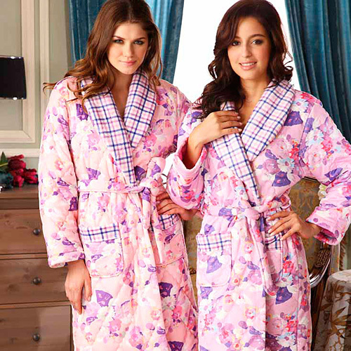 Women's thickening cotton-padded robe bathrobes winter cotton-padded jacket women's sleepwear 2012 winter