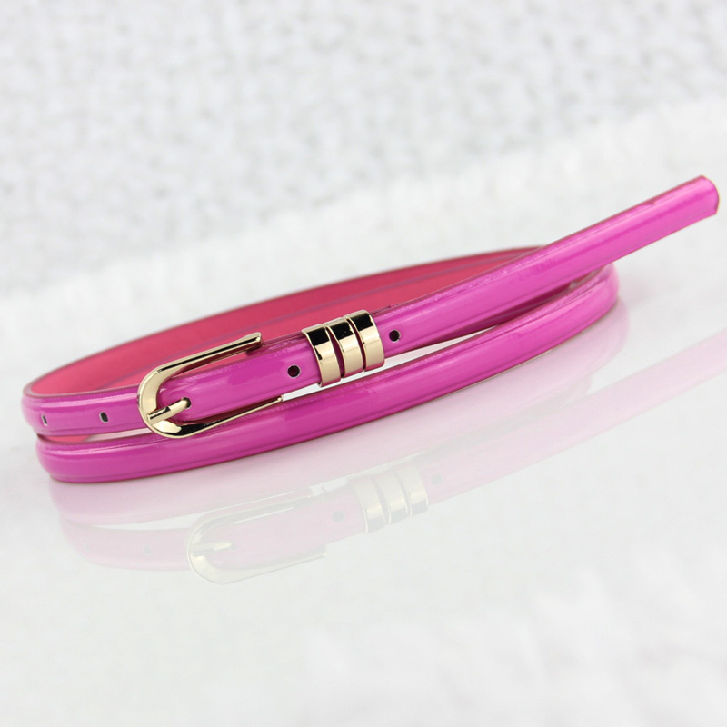Women's thin belt all-match female belt women's fashion candy color japanned leather women's strap n002