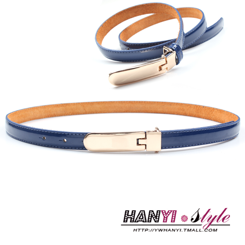 Women's thin belt decoration strap female fashion japanned leather belt all-match casual candy color