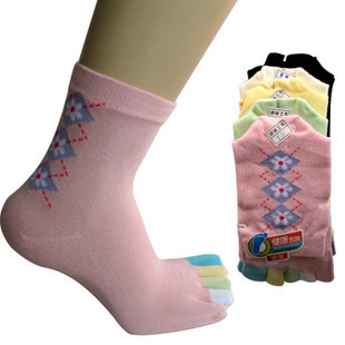 Women's toe socks 100% cotton  thick socks Quality Assurance Famous Brand
