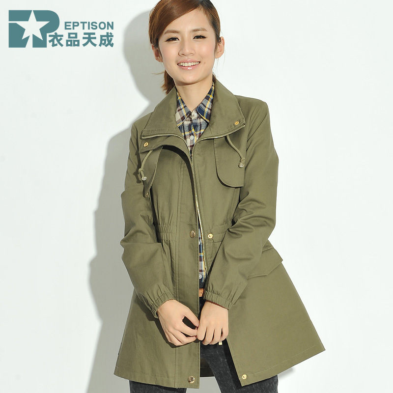 Women's trench autumn women's all-match slim waist slim trench Women x016