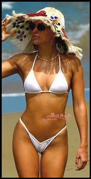 Women's underwear beach lacing bikini set color 4035 white Free Shipping