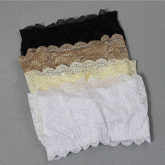 Women's underwear lace tube top belt pad around the chest two ways basic tube top
