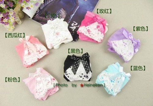 women's underwear Ladies cotton briefs Dot bowknot pants Free shipping 3011