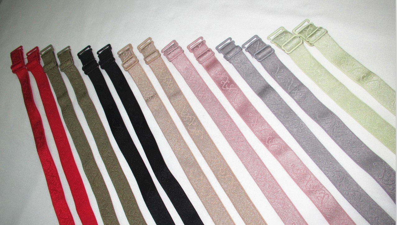 Women's underwear shoulder strap nylon embossed fabric ultra elastic bra shoulder strap adjustable bra shoulder strap