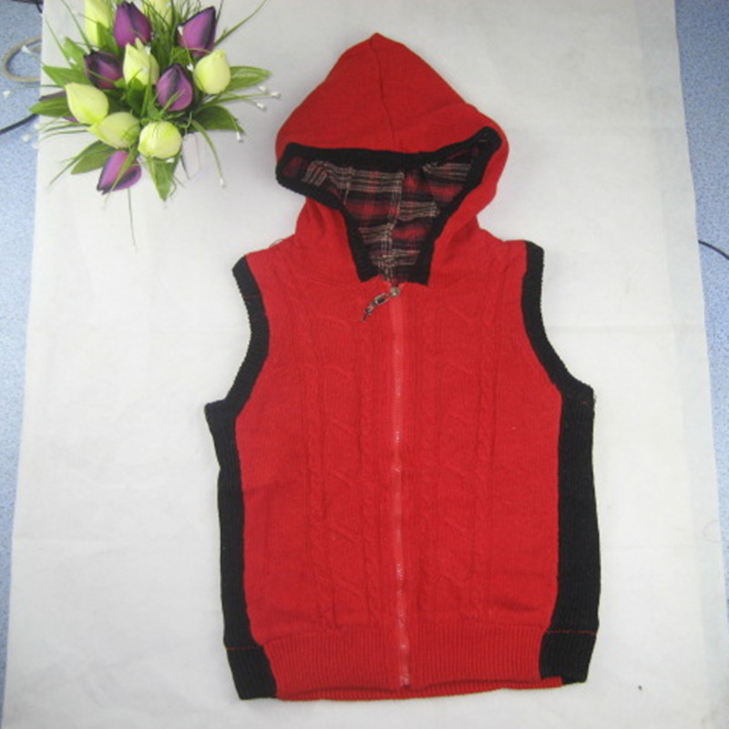 Women's vest wool sweater cardigan hooded sweater outerwear 0.43