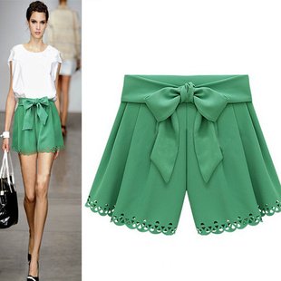 Women's Western Popular Fashion Pantskirt Shorts with Bow Free shipping 8451