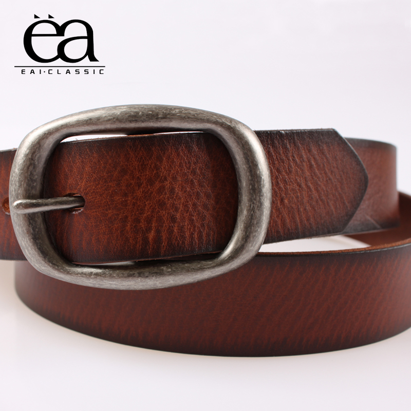Women's wide belt fashion vintage first layer of cowhide strap Women genuine leather all-match fashion brief