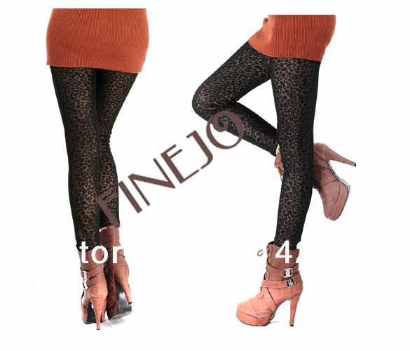 Women's Winter Diamond Patterned Leopard Stretch Leggings Tights Pants Stockings Thick free shipping 8609