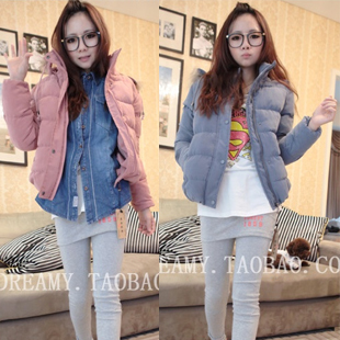 Women's winter new arrival slim fur collar with a hood thickening wadded jacket cotton-padded jacket outerwear