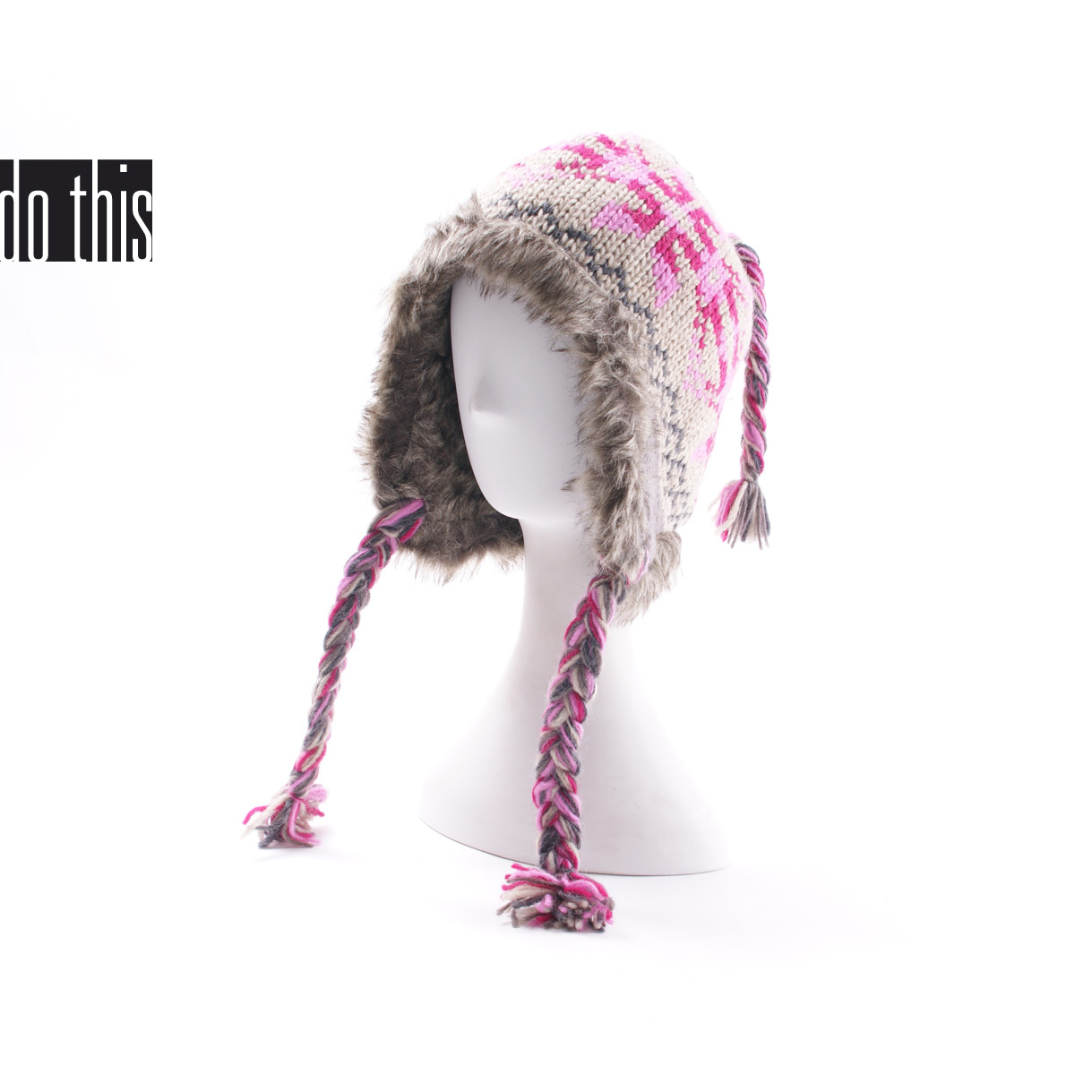 Women's winter yarn liner encryption trophonema lei feng cap ear protector cap