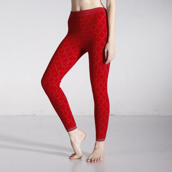 Women's wool pants women's cashmere pants purler jacquard legging thermal thickening trousers