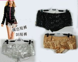 Women Sexy  DS Jazz Costumes Hot Low Sepuined Shorts S M L  3481