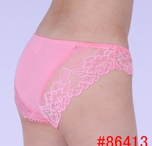 Women sexy Floral briefs  Lace underwears 95%cotton panties M,L,XL multicolors