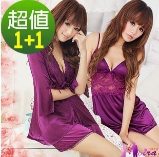Women sexy lace viscose summer sleepwear spaghetti strap nightgown twinset short-sleeve sleepwear lounge