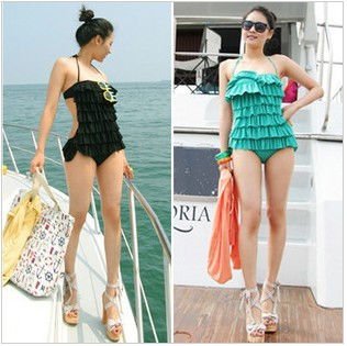 Women Sexy Monokini Swimsuit Halter Pad Backless three color size M L XL(pls choose the size)
