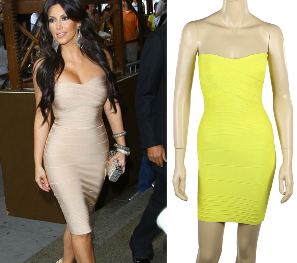 women sexy off shoulder halter HL bandage dress lady evening gowns party celebrity prom yellow clubwear 2013 New fashion HL3021