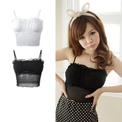 women sexy the flouncing gauze wrapped chest --black&white  #11604