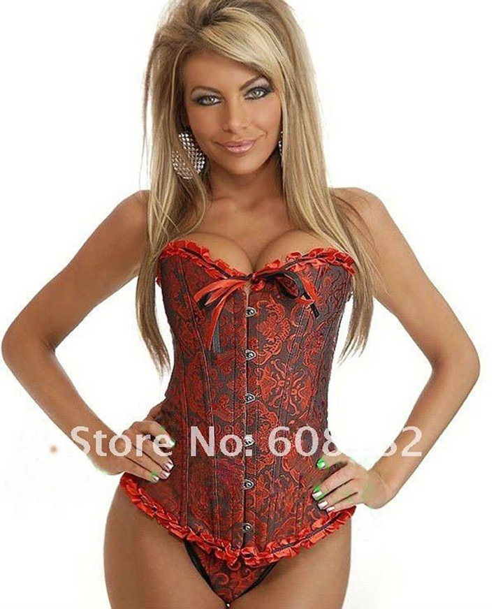 Women shaper black and red Sexy Lingerie Corset hot selling 1727