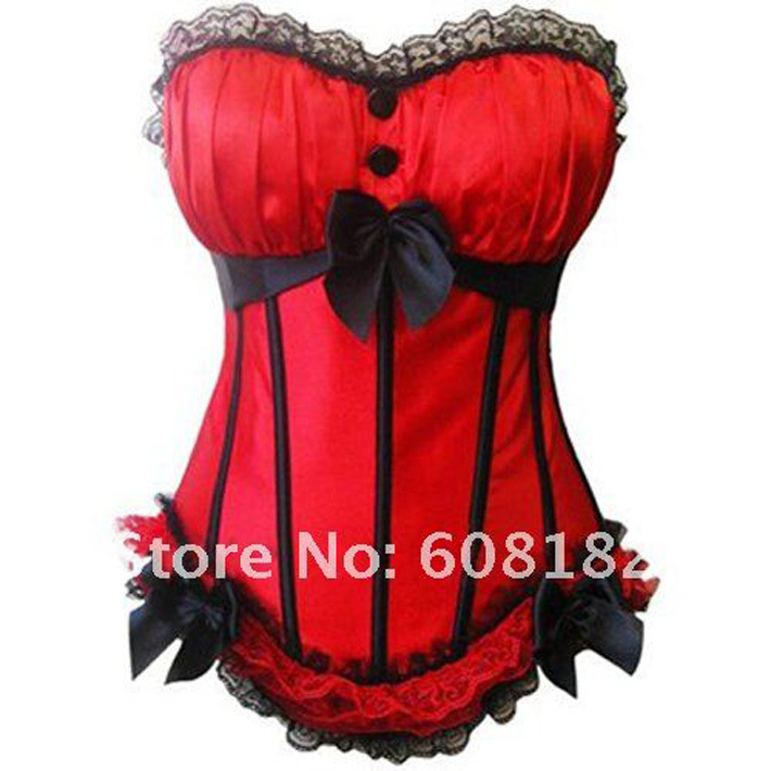 Women shaper Sexy Lingerie Red Corset ( bustier+G-string) Wholesale and Retail 08901