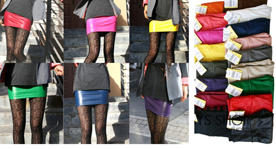 Women soft PU Skirt, Leather Skirt,SEX SKIRT, MINI SKIRT, 21COORS,FREE SHIPPING