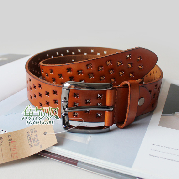 Women strap fashion all-match women's genuine leather belt strap pattern