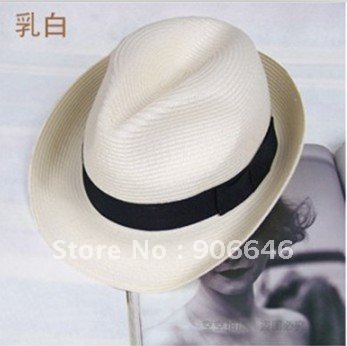 Women sun hat fashion style wide brim beeach hats colorful beach hat summer floppy straw hat 10PC/LOT