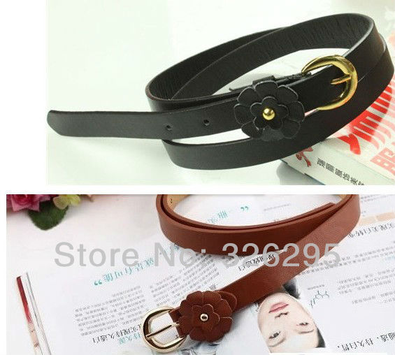 Women Sunflower Leather Belt With Pin Buckle For 2013 Summer Ladies Cummerbund Belts All-match Fashion