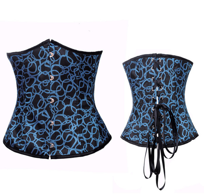 Women Underbust Corset Sexy Lingerie blue Wholesale Retail 0877