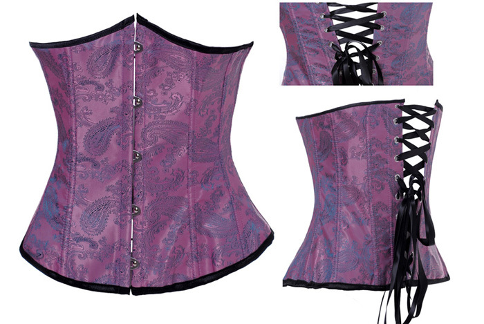 Women Underbust Corset Sexy Lingerie pink Wholesale Retail 0876