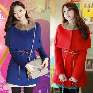 Women Winter autumn overcoat cloak cape type single breasted cashmere windbreaker overcoat,Wool Blends outerwear trench coat