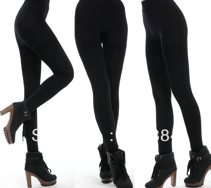 Women Winter Bamboo Carbon Fiber Double Thermal Warm Pants Leggings Black Tights Pantyhose 1PCS/LOT LD-001