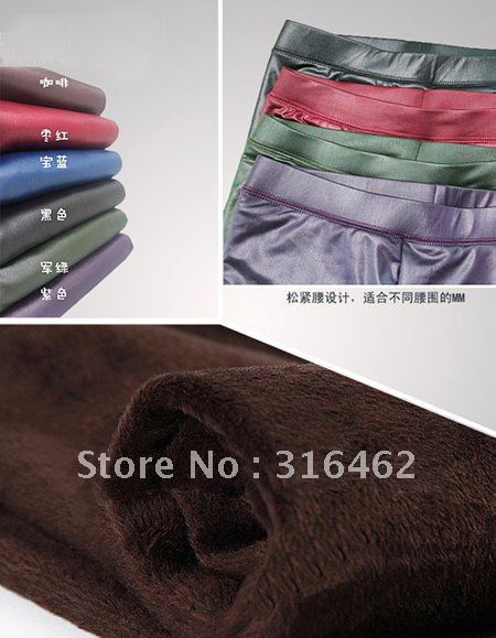 Women winter carbon fiber double thermal warm pants ankle length leggings 5pcs/lot Free HK/SG post