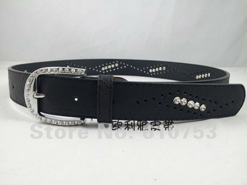 womenbelts for womenpu leather rhinestone belt, MixedLot wholesale,western lady rhinestone belt, rivit women belt