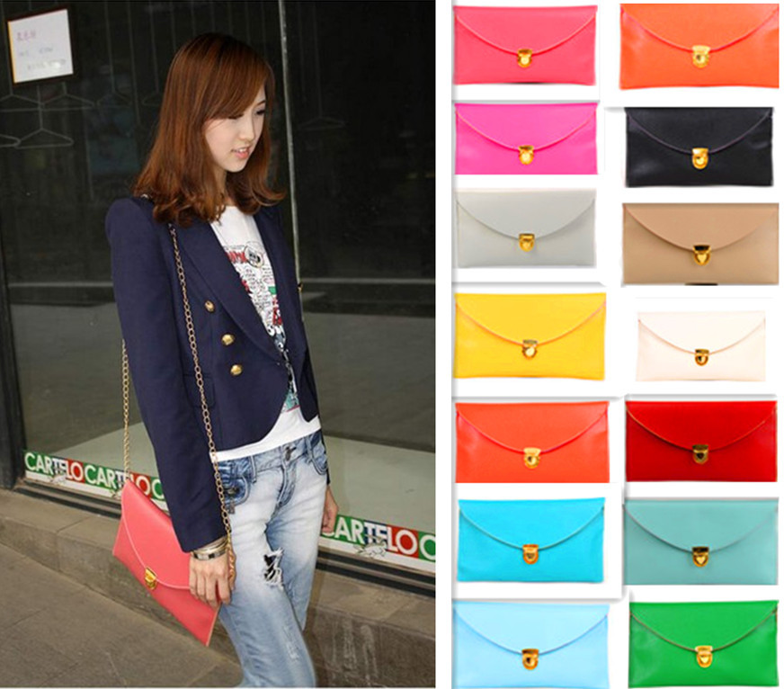 Womens fashion Envelope Clutch Chain Purse Lady Handbag Messenger Tote Shoulder Hand Bag free shipping