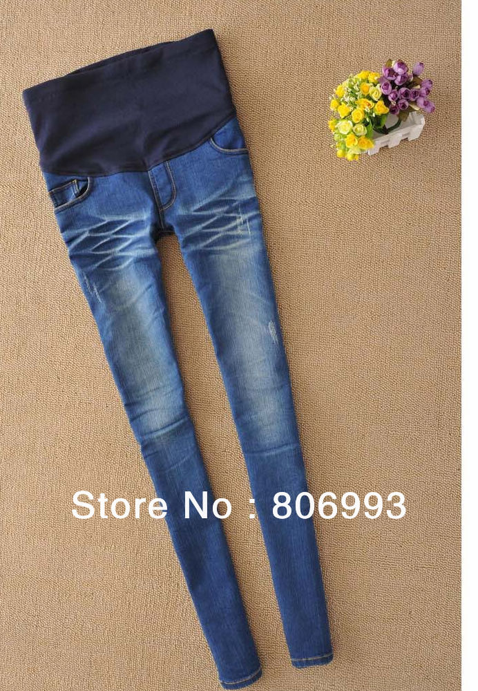 womens maternity pregnant elastic waistband jeans pants trousers bottoms