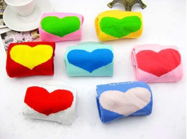 Womens Well Worn no show socks  with heart shape A177