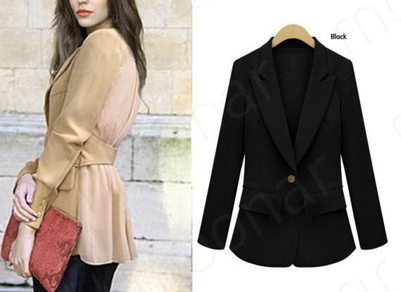 Womens Western Suits Tops Coat Causal Jackets Formal Career Ladies Slim Overcoat  XE0864