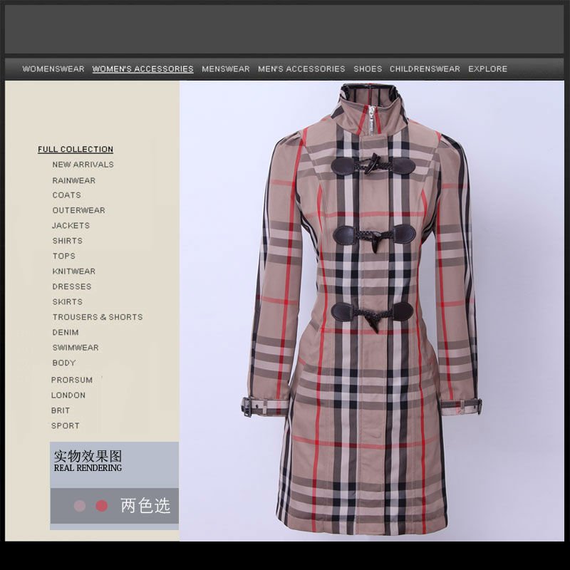 Womens winter coats plus size women fanshion long winter Nova check Trench Coat clothes long coats for women#Y167063