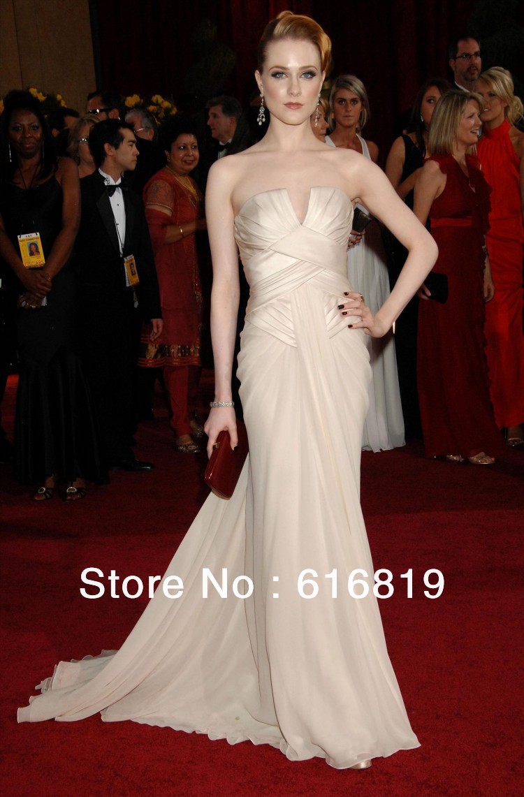 Wood Strapless Evening Dress 2009 Oscars Awards