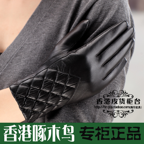 Woodpecker Women gloves pleated women's repair genuine quality leather gloves