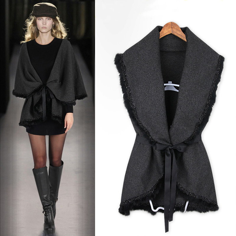 Wool ! autumn new arrival quality cutout sleeveless cardigan autumn women's outerwear