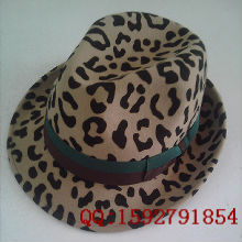 Wool fedoras quality leopard print hat new arrival woolen hat