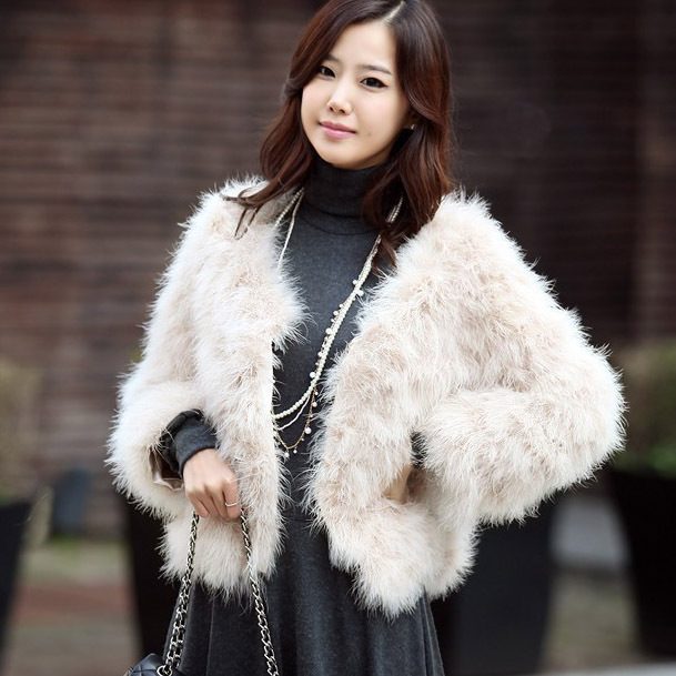 Wool fur coat short jacket 11929 free shipping