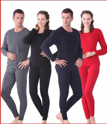 Wool golden thermal underwear thickening plus velvet female male wool thermal set winter warm clothes for men/women