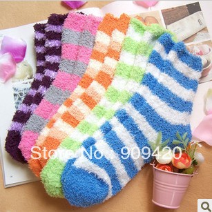 Wool socks upset warm loop terry socks floor socks candy color towels socks sleep socks