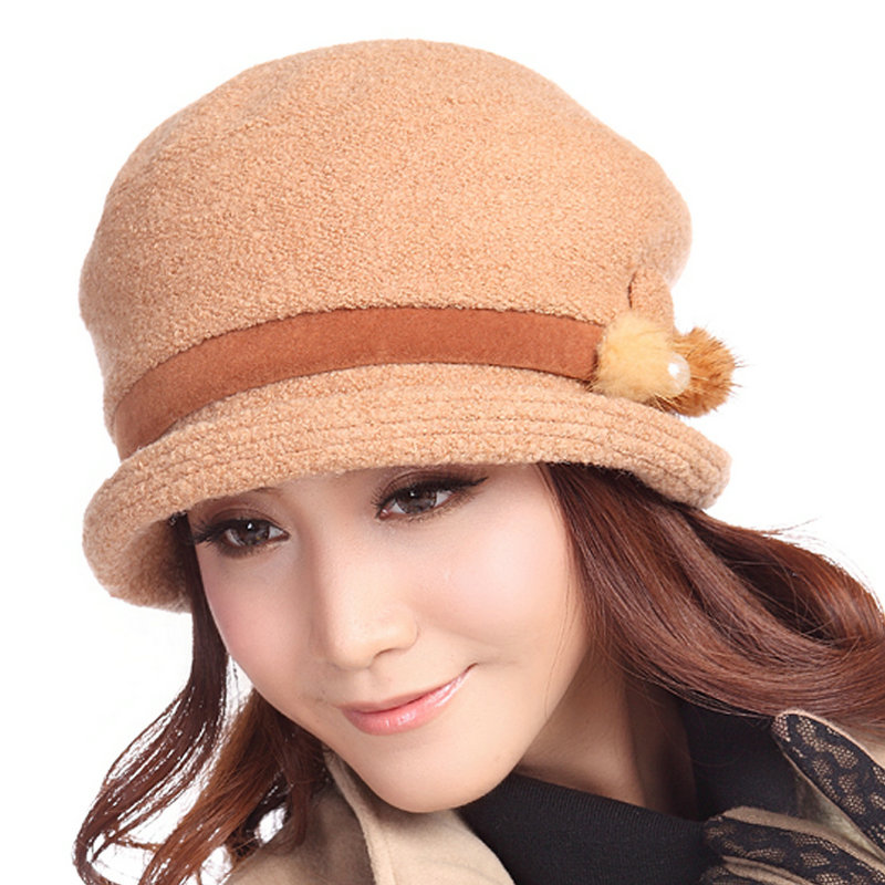 Wool winter hat women's hat winter thermal fedoras elegant new arrival millinery 183
