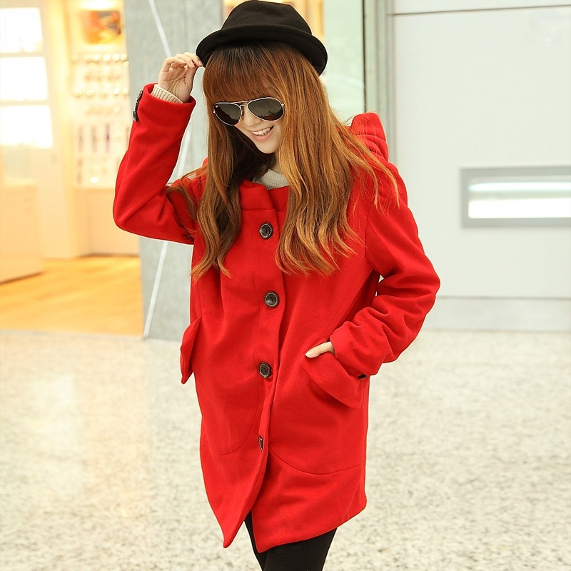 Wool wool coat wadded jacket women's 2013 new arrival outerwear clothes single breasted long-sleeve thickening cotton-padded