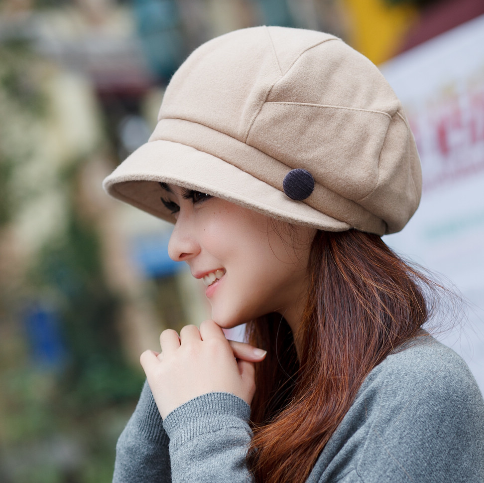 Woolen badian cap millinery autumn winter bucket hats women's bucket hat