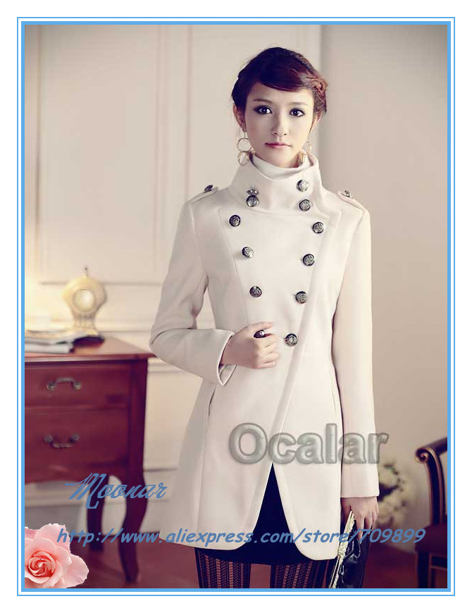 Woolen Blend Long Trench Surcoat Coat Outerwear Warmer Overcoats Jacket Wrap Trench coat women E0077